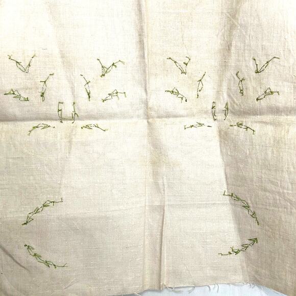 Vintage Prime Needleart Co Stamped Linen Doilies To Embroider 18x18 - Picture 7 of 9